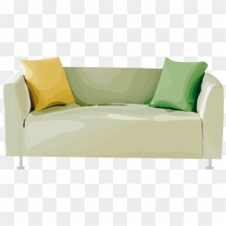 Couch Drawing Wooden Sofa - Studio Couch, HD Png Download