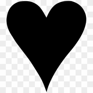 Heart Black Shape For Love Comments - Black Heart High Resolution, HD Png Download