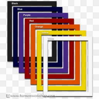 Seven Colored Frame Choices Click To See Larger Versions - Colored 8x10 Picture Frames, HD Png Download