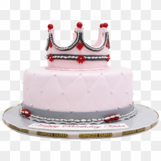 Pink Girl Crown Cake - Birthday Cake, HD Png Download