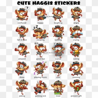 Jpg Library Stock Sticker Emojis Of Mr Haggis By, HD Png Download