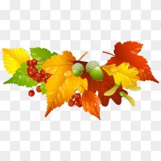 Picture Autumn Leaves And Acorns Decor Png Picture - Höst Clipart, Transparent Png