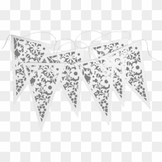 White Lace Paper Bunting - Paper Bunting, HD Png Download