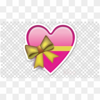 Emoji Heart Ribbon Flower Love Clipart Free Download - Emoji Stickers Hearts, HD Png Download