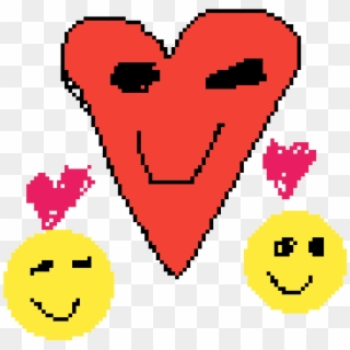 Love Emoji - Pickle Rick Pixel Art, HD Png Download