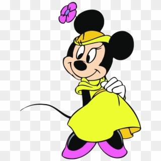 Http - //wondersofdisney - Webs - Com/pals/minnie/5minnie - Minnie Mouse In Yellow Dress, HD Png Download