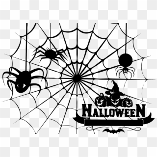 Spider Web Clipart - Spider Web Png Halloween, Transparent Png
