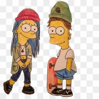 Bart Y Lisa Skate, HD Png Download