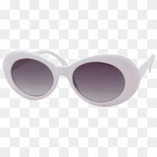 Clout Glasses Png - White Oval Sunglasses Png, Transparent Png