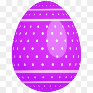 Purple Dotted Easter Egg Png Clipart - Purple Easter Egg Clipart, Transparent Png