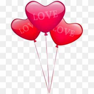 Love Heart Balloons Png Image, Transparent Png