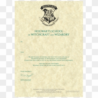 1400 X 1968 7 - Personalised Hogwarts Acceptance Letter Template, HD Png Download