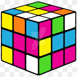 894 X 894 7 - Neon Rubix Cube Png, Transparent Png