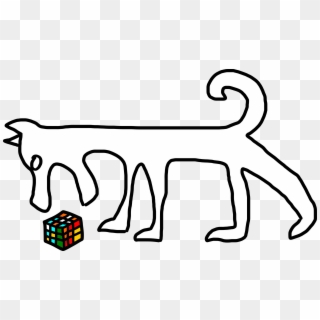 This Free Icons Png Design Of Dog And Rubik's Cube, Transparent Png