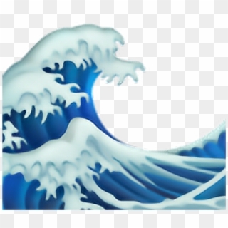 Wale Welle Water Emoji Freetoedit - Iphone Wave Emoji, HD Png Download