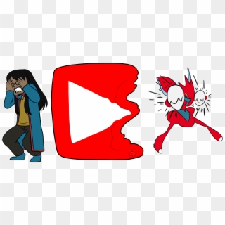 The Youtube Icon Being Distroyed By Scizor, While Kamon, HD Png Download