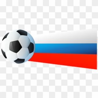 Russian Flag With Soccer Ball Png Clip Art Image - 2018 World Cup, Transparent Png