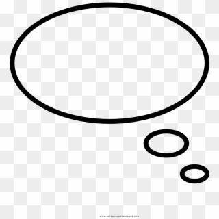 Thought Bubble Coloring Page - Circle, HD Png Download