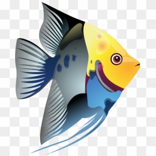 Blue Angel Fish Png - Tropical Fish Clipart, Transparent Png
