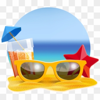 Beach Sunglasses Eyewear Png Image High Quality Clipart - Dibujo Lentes Para Playa, Transparent Png