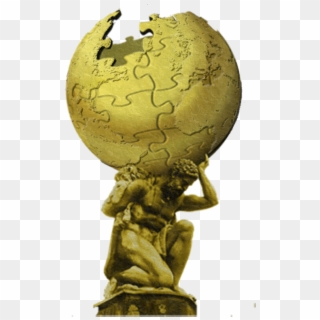 Atlas With Wikified Globe - Hercules Statue, HD Png Download