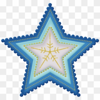 Jss Heavenly Star Flake Blue Light ~ - Christmas Star Clipart Red, HD Png Download