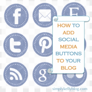 Great Tutorial On Adding Social Media Buttons To Your - Cool Social Media Icon, HD Png Download