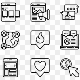 Social Media Icons Clipart Social Marketing - Hobbies Icon Png, Transparent Png