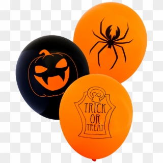 Assorted Halloween Balloons - Orange And Black Balloons Png, Transparent Png