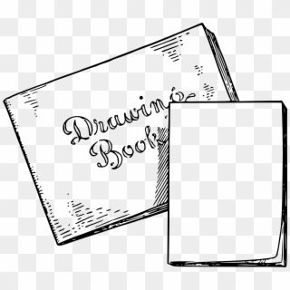Big Image - Drawing Book Clipart Black And White, HD Png Download