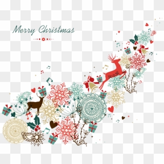 Christmas Tree Png - Vintage Merry Christmas Retro, Transparent Png