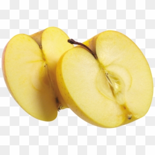 Yellow Apple Cut In Half Png Image - Apple Cut No Background, Transparent Png
