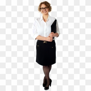 Standing Women Png Image - Business Woman In Shirt, Transparent Png