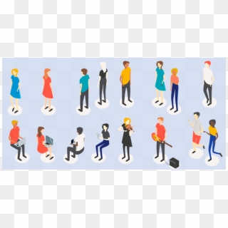 6/06/2018 - Vector Isometric People People Png, Transparent Png