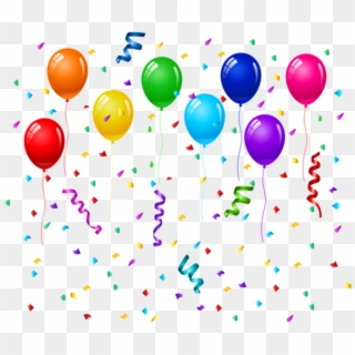 Free Png Download Confetti And Balloons Png Images - Birthday Balloons And Confetti Png, Transparent Png