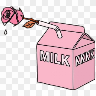Milk Tumblr Png Cute Hd Edit Iconic I Love Milk 🌝 - Aesthetic Milk Carton, Transparent Png