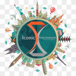 Iconic Entertainment - Travel Around World Png, Transparent Png