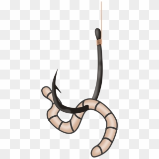 Upvote 1 Downvote - Fishing Hook With Bait Clipart, HD Png Download