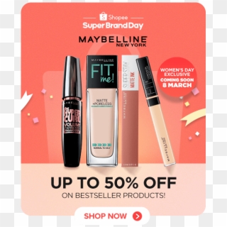 Maybelline Super Brand Day Up To 50% Off - Super Brand Day Sale, HD Png Download