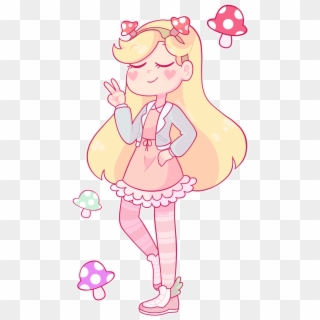 Mushroom Dress By Isosceless Starco, Star Force, Anime - Star Butterfly Pink Dress, HD Png Download