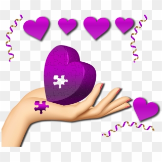 Hands Hearts Heart Puzzle Decoration Background - Mani Con Cuore Png, Transparent Png