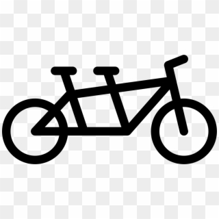Bike Svg Tandem - Tandem Bicycle Icon, HD Png Download