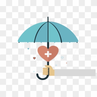 Umbrella Clip Hands Free - Insurance Umbrella Vector Png, Transparent Png