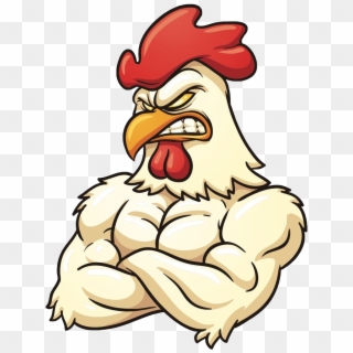Chicken Drawing Png - Strong Rooster, Transparent Png