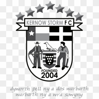 Storm Fc Logo Grayscale Stars Converted To Curves - Kernow Storm Fc, HD Png Download