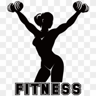 Physical Centre Silhouette Slim Woman Holding A - Silhouette Of Woman Holding Weights, HD Png Download