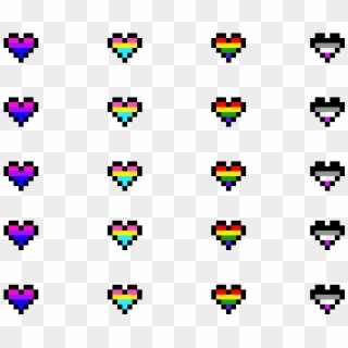 Pride Hearts - Pride Heart Pixel Art, HD Png Download