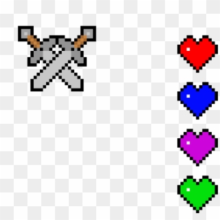 Chara Hearts And Some Crossed Sword, HD Png Download