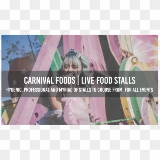 Cropped Food Stall Banner - Girl Eating Candy Floss, HD Png Download