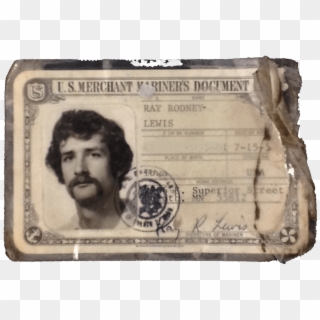 Merchant Marines Photo Id Of A Young Man With Long - Merchant Mariner Credential, HD Png Download